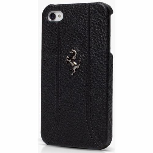 FERRARI CASE LEATHER BLACK IPH5
